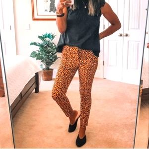 NWOT Leopard Pixie Ankle Pants sz 2